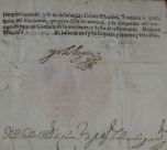 Signature of Mariana of Austria, widow of Phillip IV, and Queen regent of Spain on a document dating from 1673.