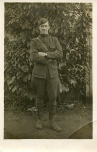 Postcard sent by Lieutenant Frederick Gillis from France in 1918. Boston College Photographs, University Archives, John J. Burns Library. 